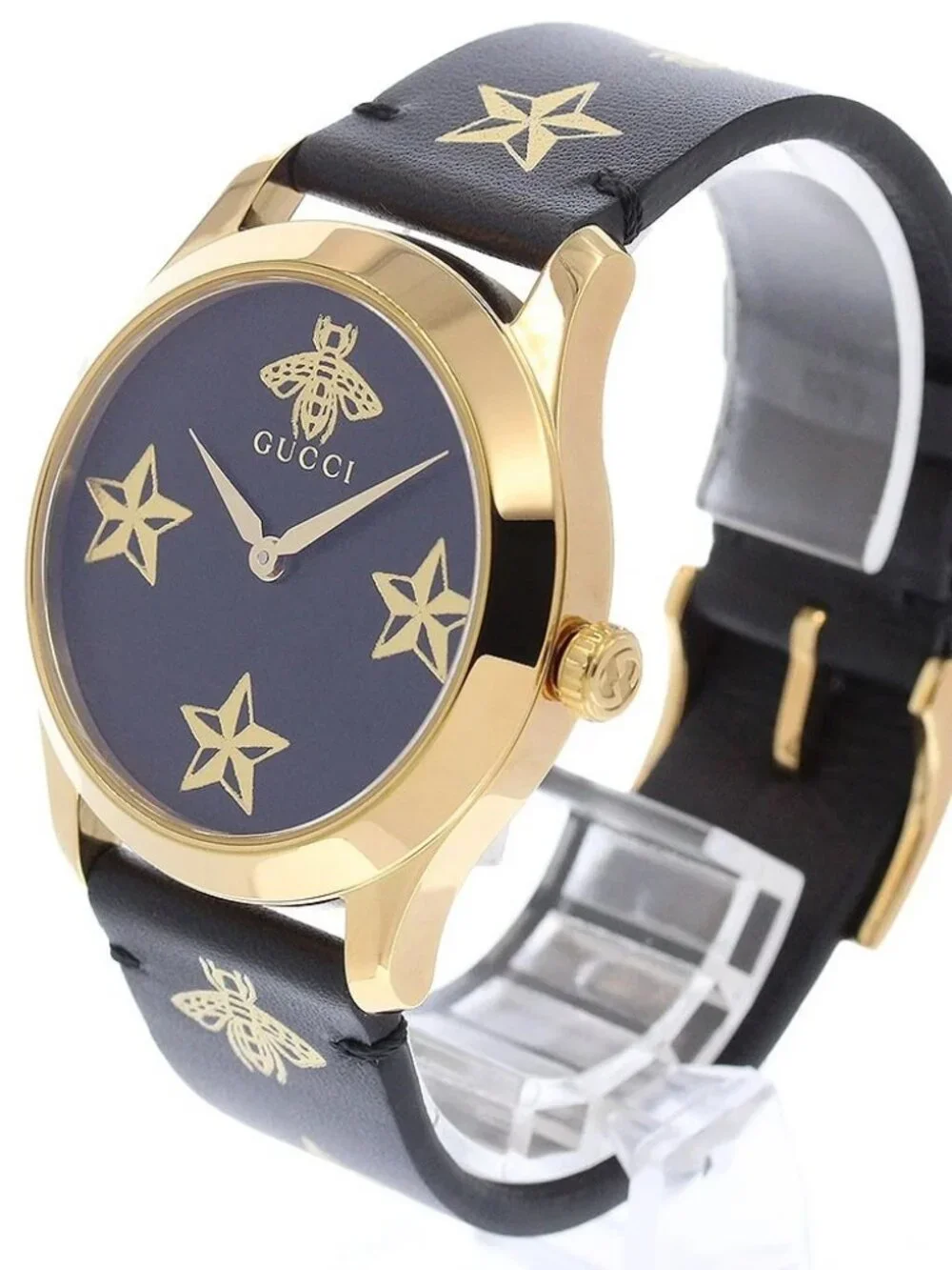 GUCCI G Timeless 126.4/YA1264055 Bees & stars black Dial Quartz Men's _968382